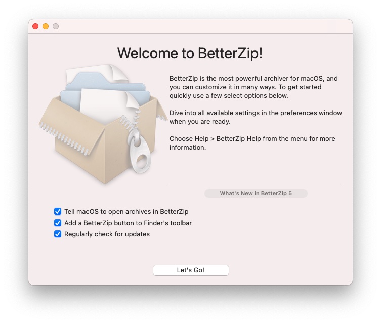 betterzip set as default