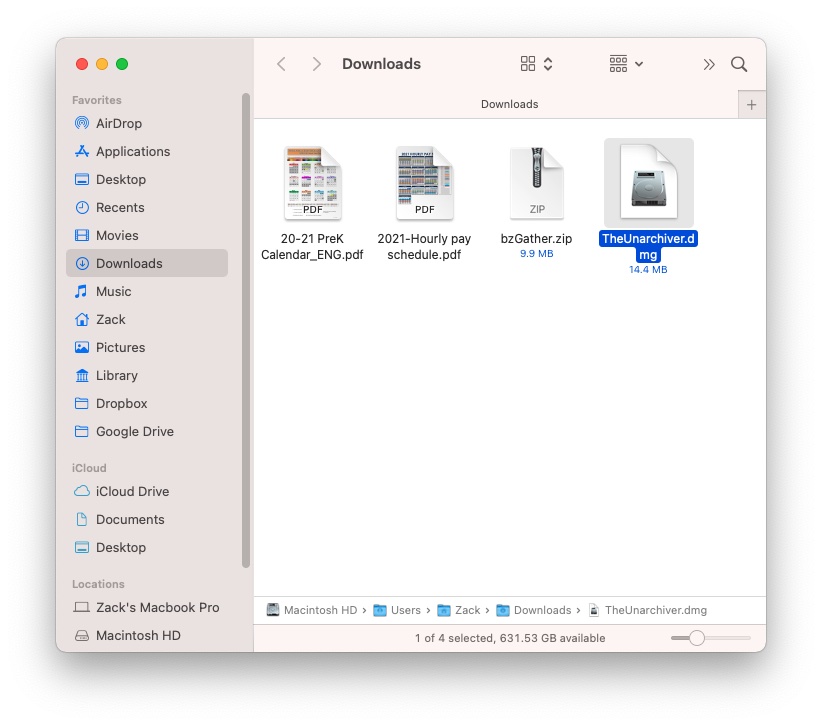 how to use unarchiver on mac