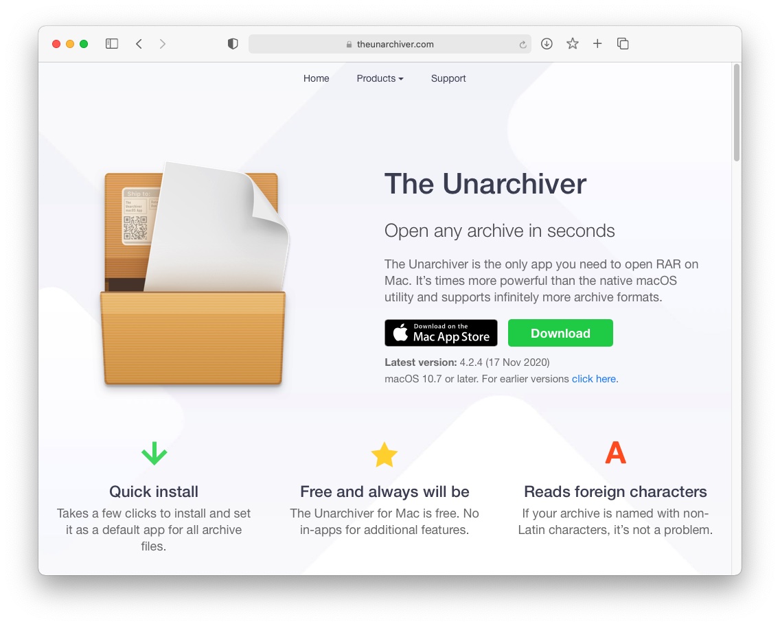 download izip unarchiver for mac