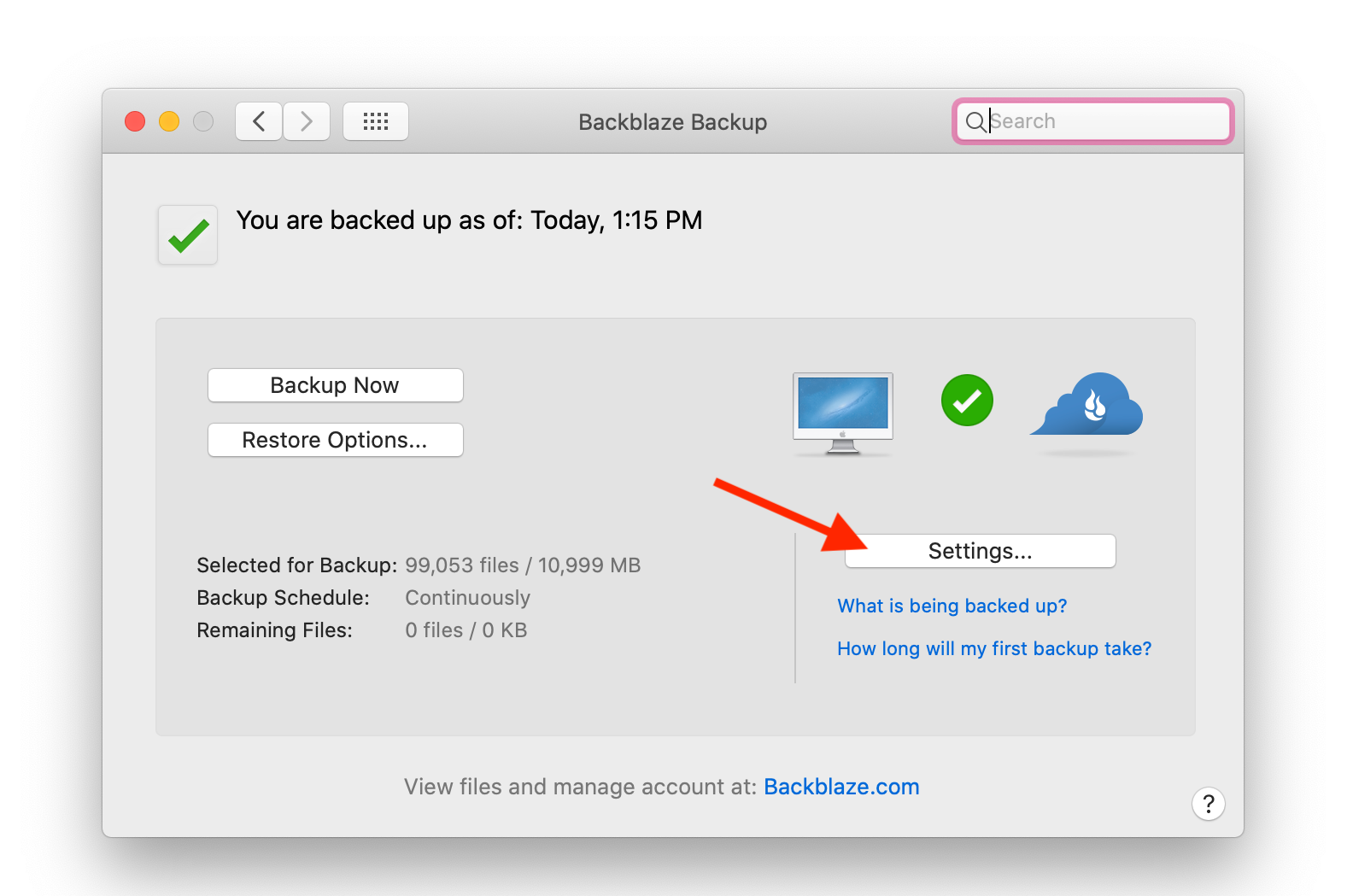 file sharing backblaze mac
