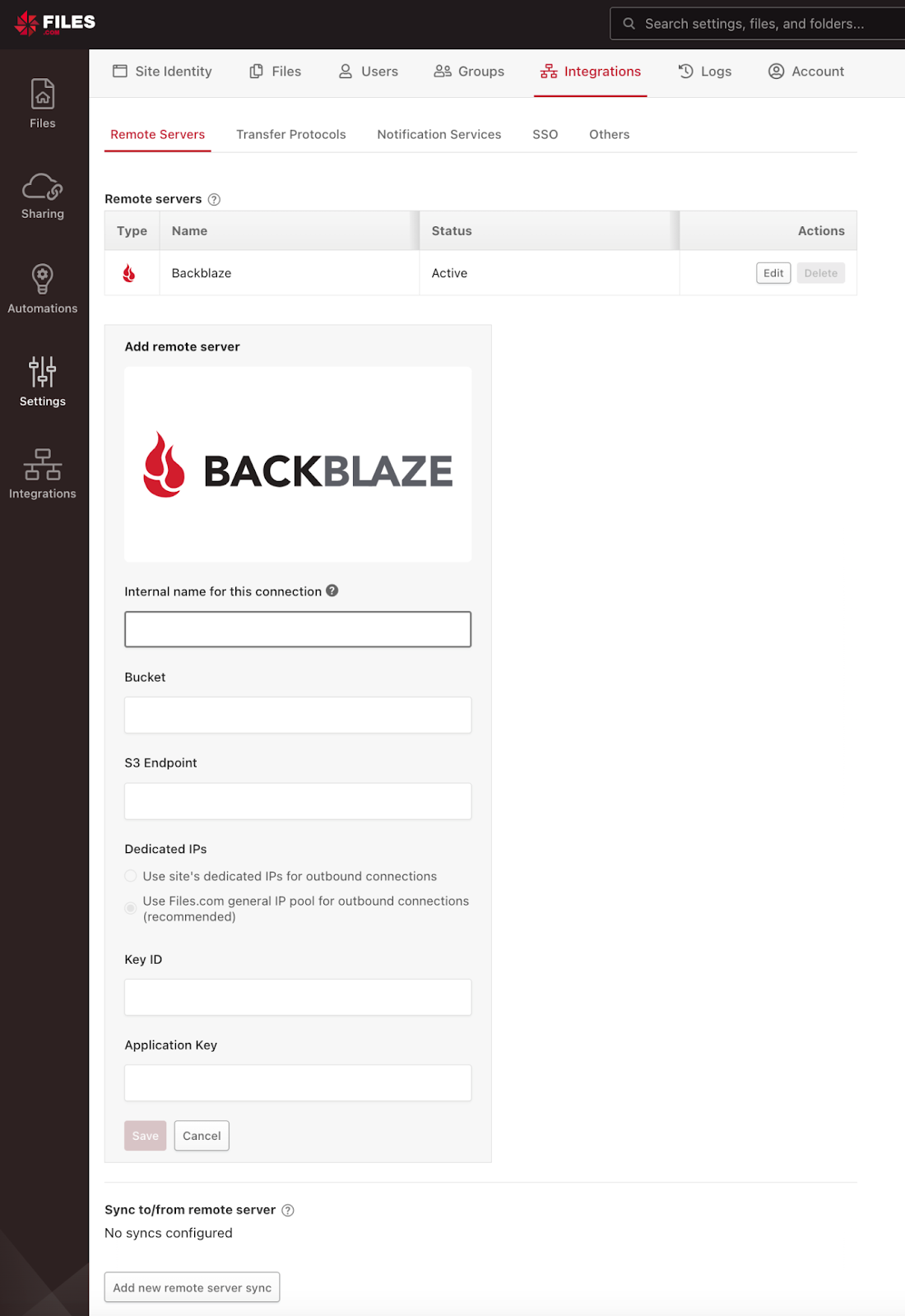 Quickstart Guide For Files.com And Backblaze B2 Cloud Storage ...