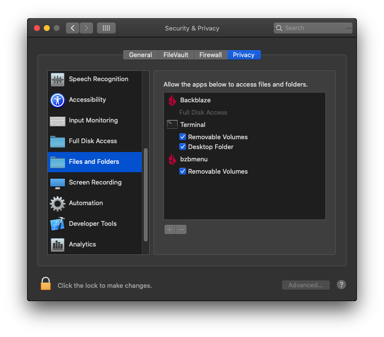 file sharing backblaze mac