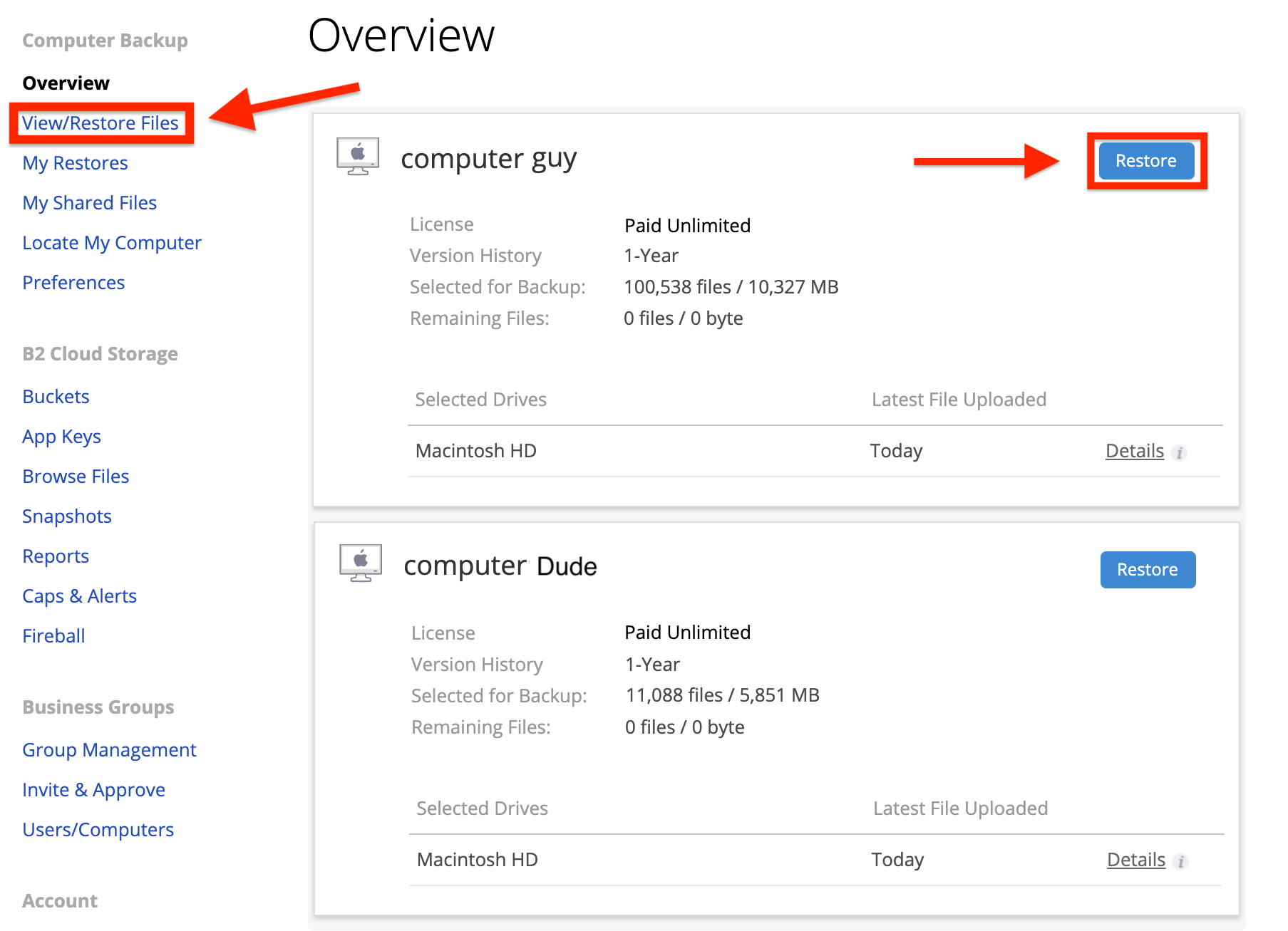 backup synology to backblaze personal